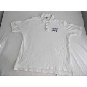 NFL Lee Sport Polo Sz XXL‎ Men White Super Bowl XXXVII Buccaneers Vs Raiders